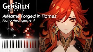 A Name Forged in Flames 「Natlan Teaser OST」  Genshin Impact Piano Tutorial amp Sheet Music [upl. by Ardnala]