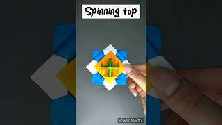 Spinning top origami diy tutorial origamitutorial papercraft [upl. by Arline]