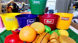 🌈 SATISFYING ASMR amp COLOR MATCHING PLAY FOOD [upl. by Armand]