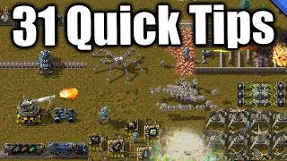 31 Extremely Quick Factorio Tips  Season 1 Marathon [upl. by Atiugal]