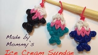 Ice Cream Sundae Charm on the Rainbow Loom [upl. by Kassity768]