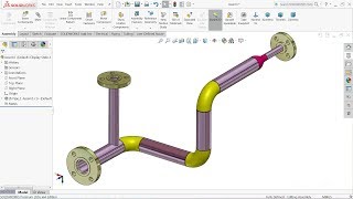 Solidworks Pipe Routing Tutorial [upl. by Akimit875]