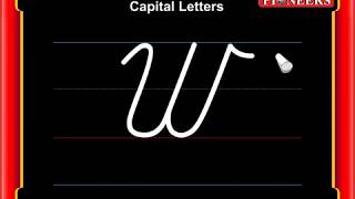 Cursive Capital Letters Writing  Pioneers Education  Learn English [upl. by Novaj]