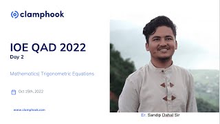 ClampHook QAD Day 2 Mathematics  Trignometric Equations  Sandip Dahal Sir [upl. by Mansoor243]