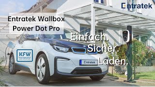 Entratek KfWförderfähige Wallbox Power Dot Pro mit 5 75mKabel amp App [upl. by Leatrice]