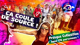 quotÇa Coule de Sourcequot   Une fresque Collective avec 176 personnes  Graffiti pour Tous [upl. by Vivle]