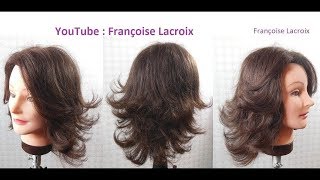 Coupe de cheveux femme dégradée  Medium length haircut with layers  Corte de pelo en capas [upl. by Pillihpnhoj]