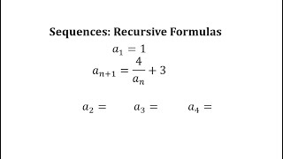 Find Terms in a Sequence Using a Recursive Formula [upl. by Lyn]