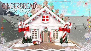 BLOXBURG Small GingerBread House  speedbuild Christmas update ❄️ [upl. by Septima]