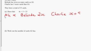 Foundation tier forming and solving linear equations [upl. by Siddon]