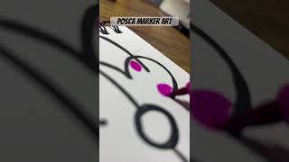 Easy posca marker art posca easyartforkids poscamarker [upl. by Inahs231]