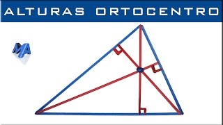 Alturas de un triangulo y ortocentro  Todo tipo de triángulo [upl. by Seys]