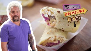 Guy Fieri Tries a Norwegian Meatball Wrap  Diners DriveIns and Dives  Food Network [upl. by Windsor651]