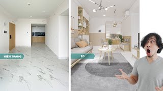 KDESIGN THIẾT KẾ THI CÔNG NỘI THẤT CĂN HỘ CHUNG CƯ TRỌN GÓI [upl. by Ynahpit]