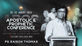 Ps Raison Thomas Invites You To Apostolic and Prophetic Conference [upl. by Enerod]