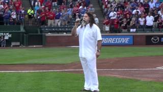 Joel Lagrone  Texas Rangers National Anthem [upl. by Ssecnirp]