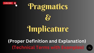 Implicature  Pragmatics and Implicature  Implicature with Examples [upl. by Ydrah]