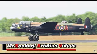 AVRO Lancaster BBMF Nice Departure at Eindhoven [upl. by Ahsinrad]