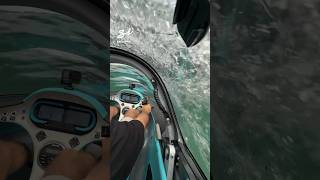 Its like a boat and fighter jet mixed into one😱 shark boat sea [upl. by Nahum436]