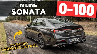 2024 Hyundai Sonata N Line review 0100 amp launch control [upl. by Mallin]