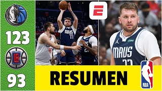 DALLAS MAVERICKS A UN PASO DE SEMIFINAL al imponerse 12393 vs CLIPPERS Luka Doncic la figura  NBA [upl. by Dehsar175]