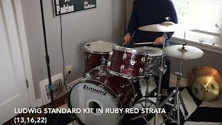 Ludwig Standard Ruby Red Strata [upl. by Yelir]