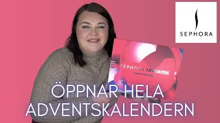 ÖPPNAR SEPHORA FAVORITES ADVENTSKALENDER 2024 [upl. by Lyrad346]