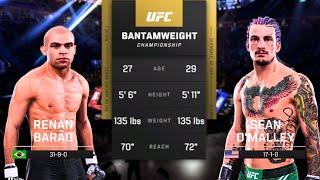 Renan Barao vs Sean OMalley FULL FIGHT  UFC 5 AI Simulation [upl. by Kucik]