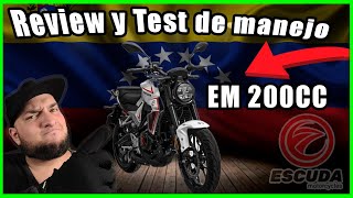 ESCUDA EM 200 REVIEW Y TEST de manejo  similar a la FORRZA SF501  Moto en Caracas [upl. by Lang]