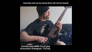 WhitechapelTV  This Is Exile bass cover and lyric video by Chris Tuckley [upl. by Pulcheria968]