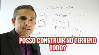 POSSO CONSTRUIR NO TERRENO TODO SAIBA AGORA [upl. by Aerdnael]