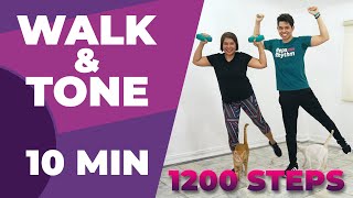 10 MIN WALK and TONE for Beginners • Walking Workout • Keoni Tamayo 121 [upl. by Ariela]