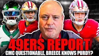 49ers REPORT CMC Questionable Breece Hall Knows Purdy More Injury Updates [upl. by Israeli]