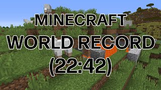 Minecraft Speedrun World Record Pre 19 2242 [upl. by Lippold223]