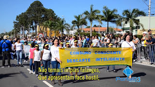 Desfile 7 de Setembro 2014 em Pindamonhangaba com Hino da Independência do Brasil [upl. by Huberman683]