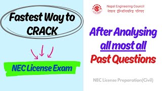 Exact Past Questions with Full Explanation  PDF Note  NEC License Exam PreparationCivil [upl. by Torrie127]