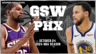 Phoenix Suns vs Golden State Warriors Full Game Highlights  Oct 24  2024 NBA Season [upl. by Farron]