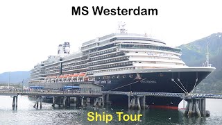 Holland America Line MS Westerdam Full Tour [upl. by Annaesor]