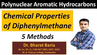 Chemical properties of diphenylmethane  Dr Bharat Baria [upl. by Barvick]