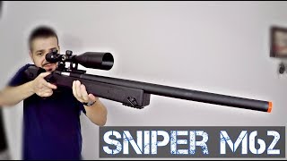 RIFLE SNIPER M62 DOBLE EAGLE  Airsoft Review  FBAIRSOFT [upl. by Ltney]