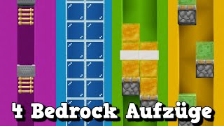 4 einfache Aufzüge   Minecraft Bedrock 119  LarsLP [upl. by Mitchel]