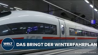 DEUTSCHE BAHN Mehr Züge schnellere Verbindungen und Tarifänderungen [upl. by Idnarb806]