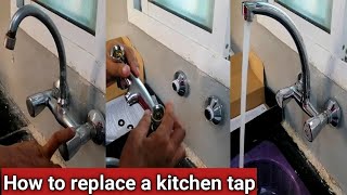 How To Replace Sink Mixer Tap  How to replace a kitchen tap  Sink Mixer Fitting [upl. by Si]