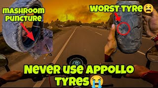 APPOLLO TYRES😣 Sab Se Bekar Tyre😫 Mashroom Puncture Lagwana Pada  Ladakh Ride Preparation🤩 [upl. by Nedlog]