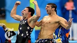 Beijing Olympics 2008  How Lezak Won Gold in 4x100Meter Relay  The New York Times [upl. by Nnyletak]