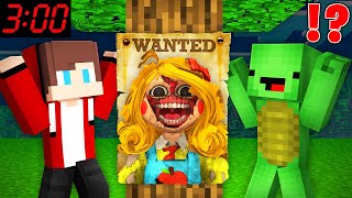 Scary MISS DELIGHT is WANTED by JJ and Mikey At Night in Minecraft Challenge  Maizen [upl. by Ellwood]