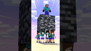 Steve Team Vs Herobrine Team  Race with Big Bedrock shorts friendship minecraft helpherobrine [upl. by Enihpets]