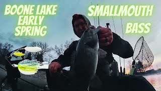 Boone Lake Early Spring Spinnerbait Smallmouth Bass  BigBaitPosse [upl. by Sheba]