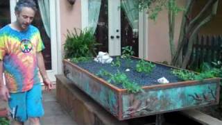 Aquaponic Garden Design Iron and Wood on existing pond [upl. by Pierce]