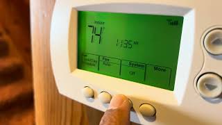 Honeywell Home Thermostat  How to Turn OFFON [upl. by Erny]